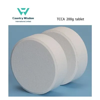 TCCA 90% 200g گولیاں سوئمنگ پول واٹر ٹریٹمنٹ جراثیم کش
